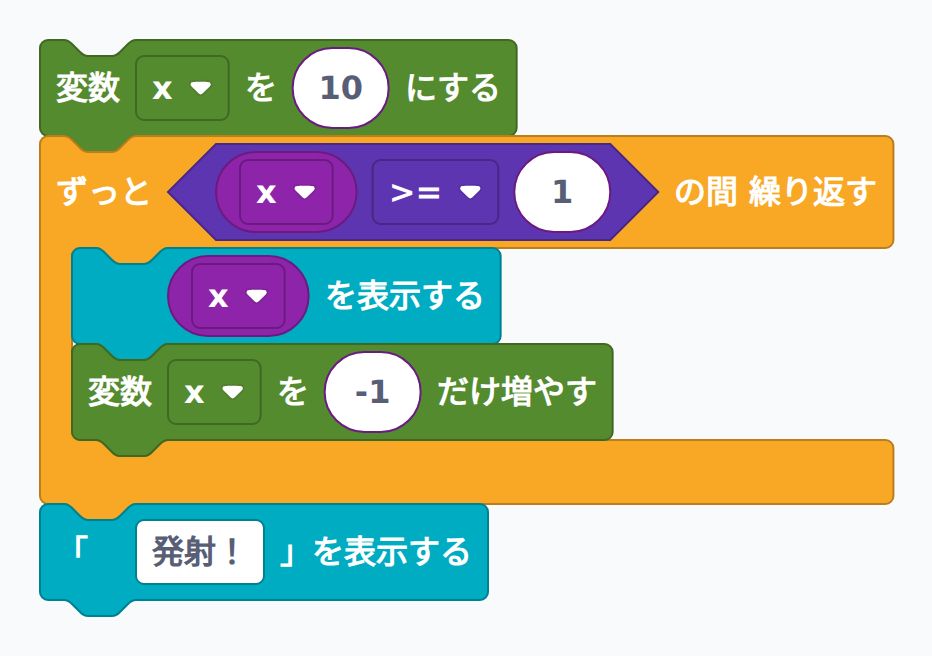 模範解答:カウントダウン