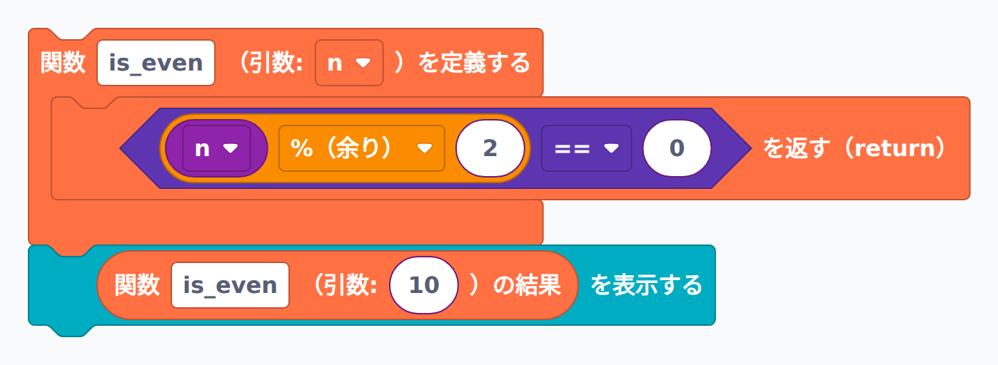 模範解答:偶数判定関数