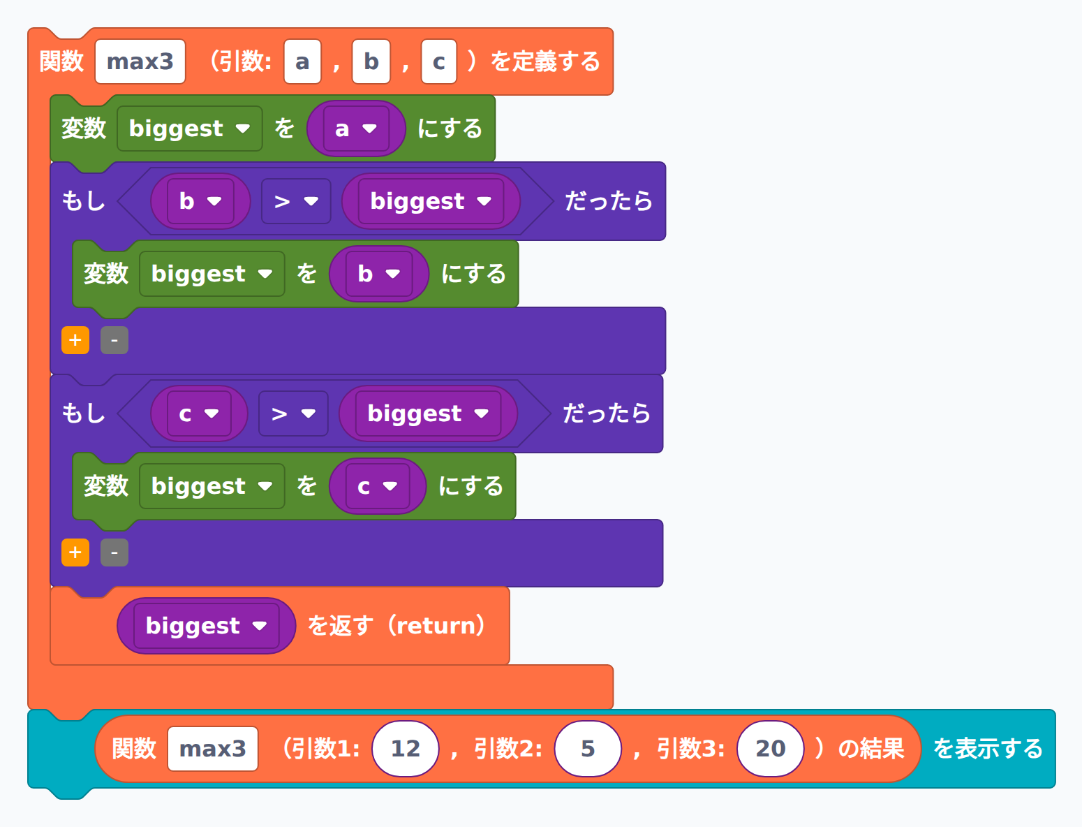 模範解答:3つの数の最大値